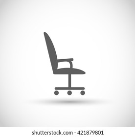Office wheel chair icon vector