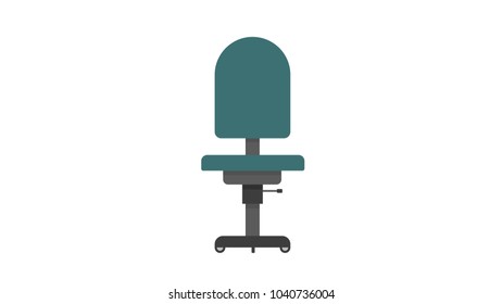 Office wheel chair isolated vector illustration