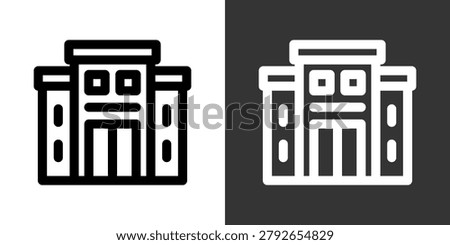 Office White And Black Icon Set Multiple Style Collection Pack Vector Illustration