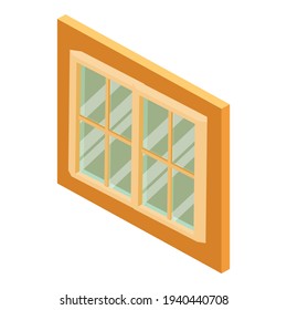 Icono de la ventana de Office. Iasimétrica ilustración del icono vectorial de ventana de oficina para web