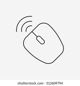 Office wireless mouse line icon