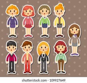 office woman stickers