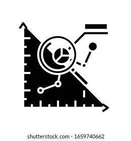 Icono negro de Office work, ilustración conceptual, símbolo plano vectorial, signo de glifo.