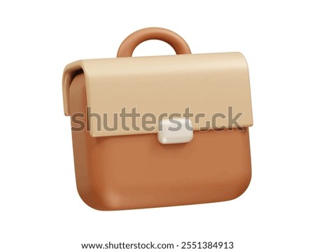 Office work briefcase icon illustration