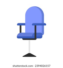 Ilustración plana de la silla de trabajo de Office
