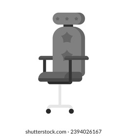 Office work chair flat illustration
