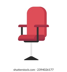 Office work chair flat illustration