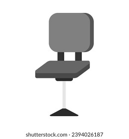 Office work chair flat illustration