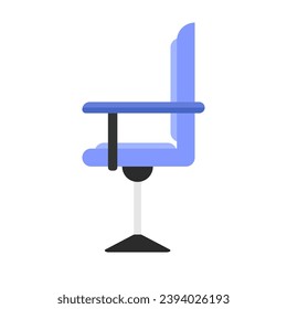 Office work chair flat illustration