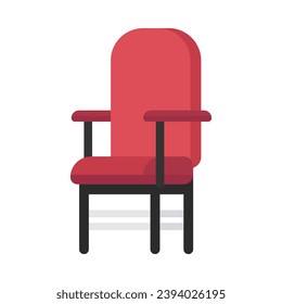 Ilustración plana de la silla de trabajo de Office
