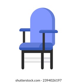 Office work chair flat illustration