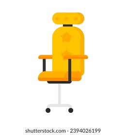 Ilustración plana de la silla de trabajo de Office