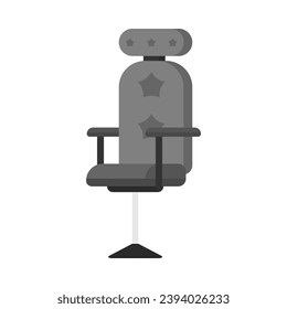 Office work chair flat illustration