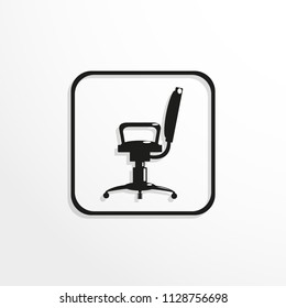 Office work chair. Vector icon.