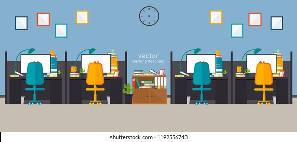 office Work in the company Work using vector design program  