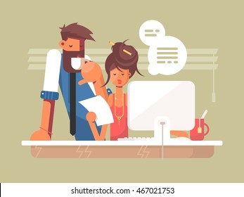 Dia de trabalho de escritório
