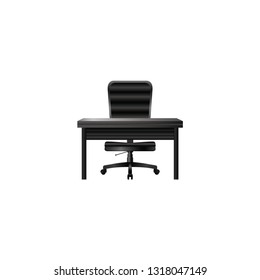 office work desk icon on a white background