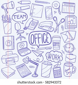 Office Work Doodles Icon Notebook Vector Art