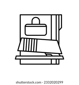 Office Work Icon Design Outline Style