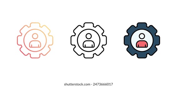 Office Work icon design with white background stock illustration
