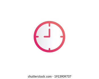 Office Work Icon Gradient Clock