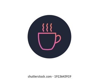 Bebida caliente de degradado de icono de trabajo de Office