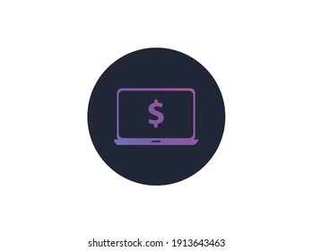 Office Work Icon Gradient Laptop 