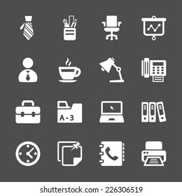 Office Work Icon Set, Vector Eps10.