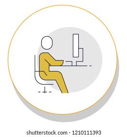 office work icon trendy icon on white background for web graphic