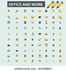 iconos de trabajo de oficina