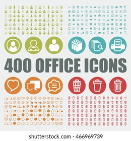 Office and work icons. Business vector graphic. Job web elements.