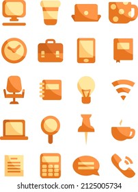 Office work, illustration, vector on a white background.