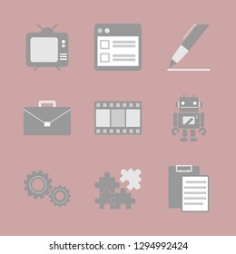 Office work and job. Icon set.