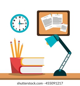office work place isolated icon design, vector illustration  graphic 