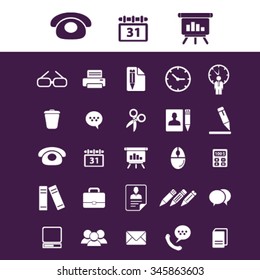 office work web  icons, signs vector concept set for infographics, mobile, website, application 