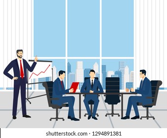 Office Work, workflow, coworking, Teamwork. Business meeting in the company. office meeting
