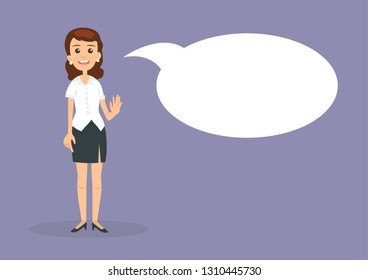 Office worker with bubble. You can use it in your company, work, firm, office, workplace.