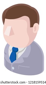 An Office worker business man avatar cartoon person icon emoji