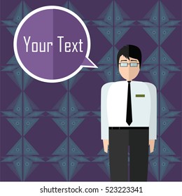Office worker or business man. Vector illustration