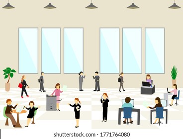 office worker business people and office room 