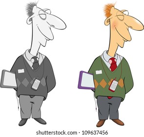 Office worker cartoon