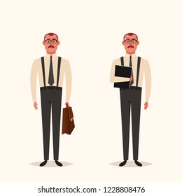 Office Worker. Cartoon Style. Vector Illustration