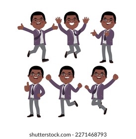 Office worker with different poses