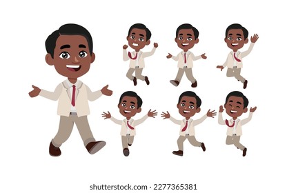 Office worker with different poses