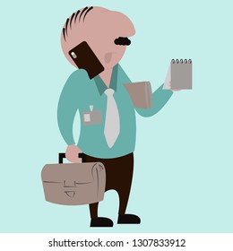 Office worker doing 100 cases at the same time