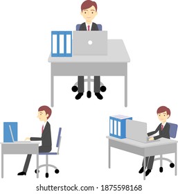 Office worker doing desk work