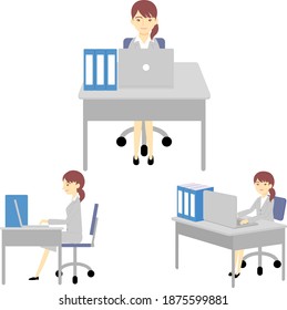Office worker doing desk work