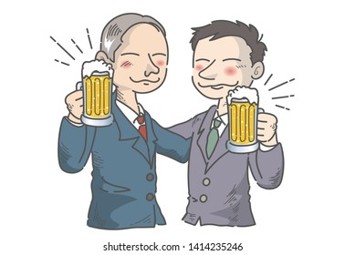 Office worker - Drunk scene with beer