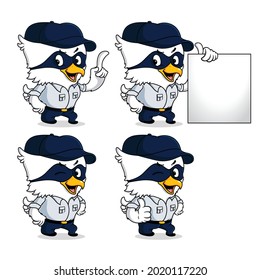 Office worker eagle mascot design