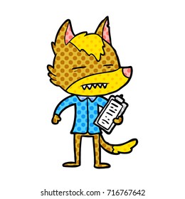 personaje de caricatura de fox para trabajadores de oficina